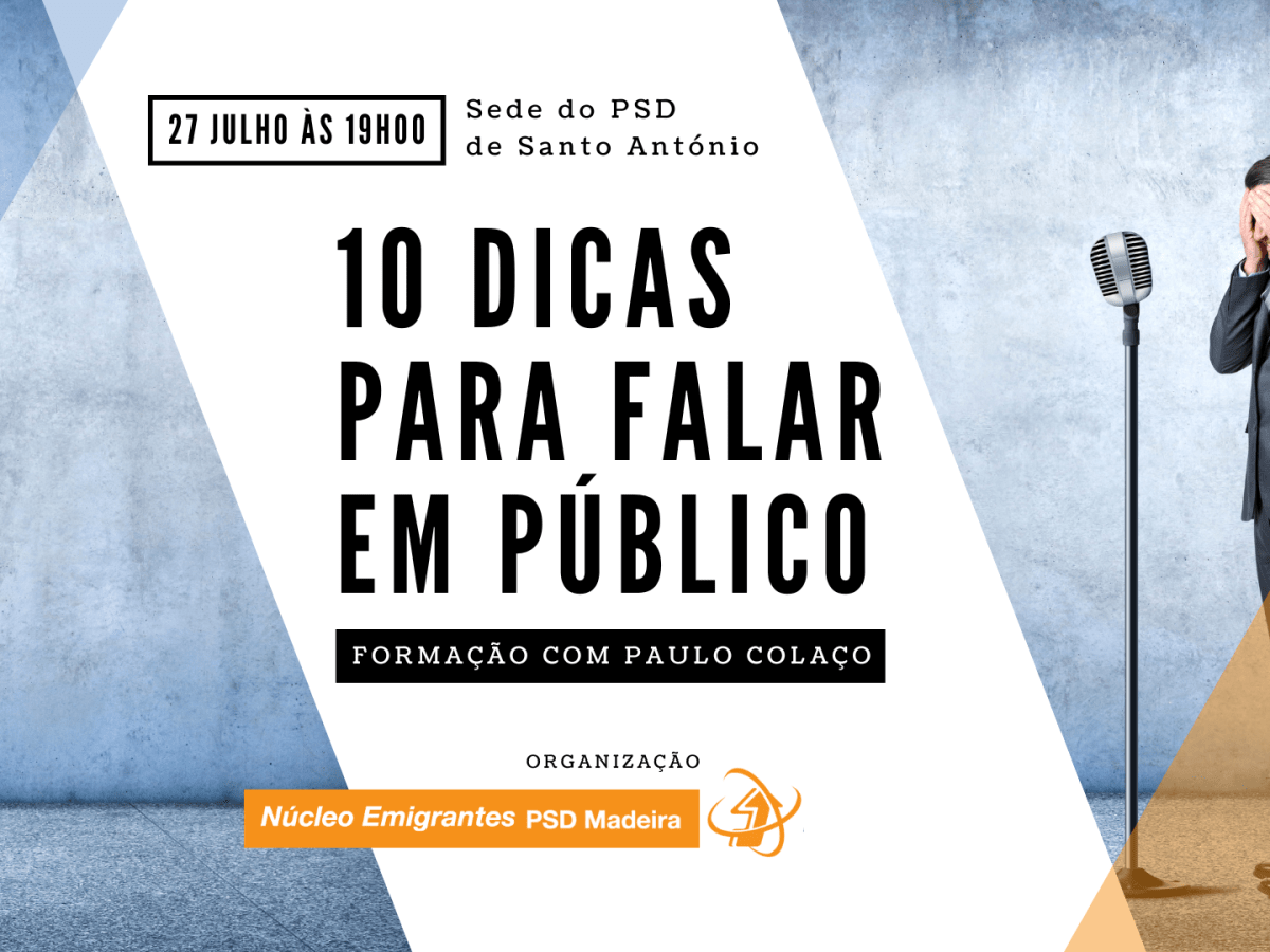 Formação no Funchal: 10 dicas para falar em&nbsp;público
